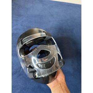 ProForce Thunder Padded Combat Sparring Headgear Clear Face Cage Black 8316 M